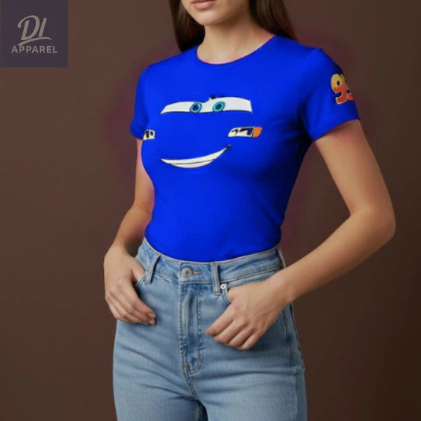 MCQUEEN DOUBLE LINING BASIC TOP FULL LENGTH POKEMON ROUND NECK PLAIN DL APPAREL tshirt women SPANDEX