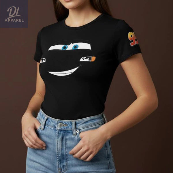 MCQUEEN DOUBLE LINING BASIC TOP FULL LENGTH POKEMON ROUND NECK PLAIN DL APPAREL tshirt women SPANDEX