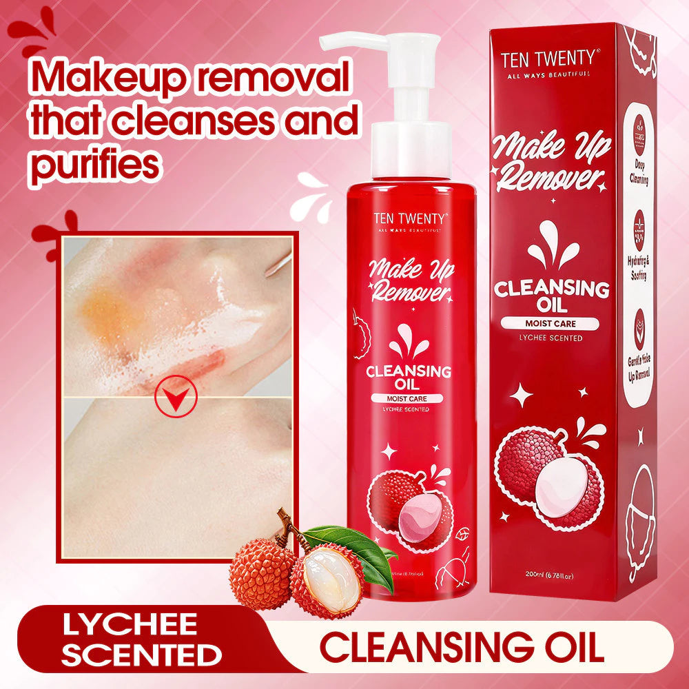 Sensitive Skin Makeup Remover - TEN TWENTY 200ml Lyehee Scented Gentle Deep Cleansing Oil