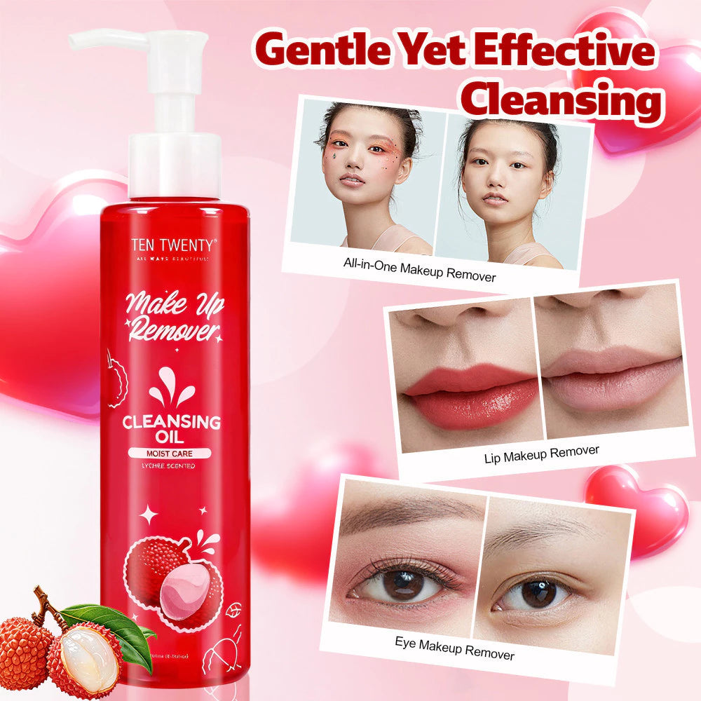 Sensitive Skin Makeup Remover - TEN TWENTY 200ml Lyehee Scented Gentle Deep Cleansing Oil