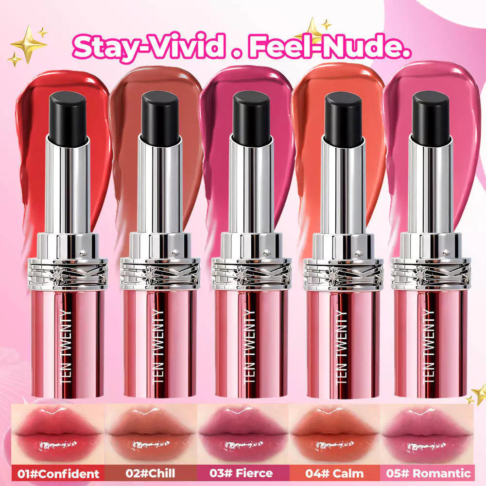 TEN TWENTY Moody Lip Changing Color Lipstick Waterproof Moisturizing Long Lasting Watery Silky Wear