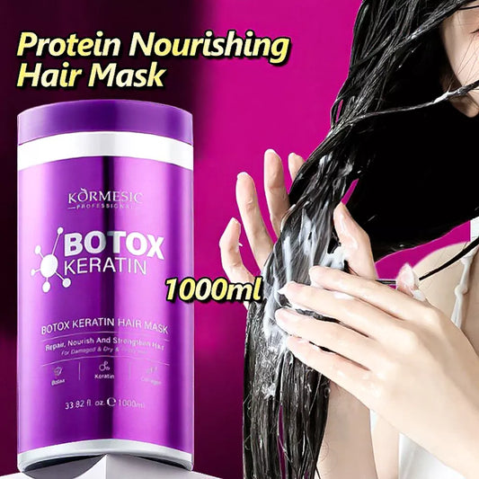 Keratin Hair Mask Deep Repair Damage Frizzy Soft Smooth Shiny Straightening Argan Oil Conditioner