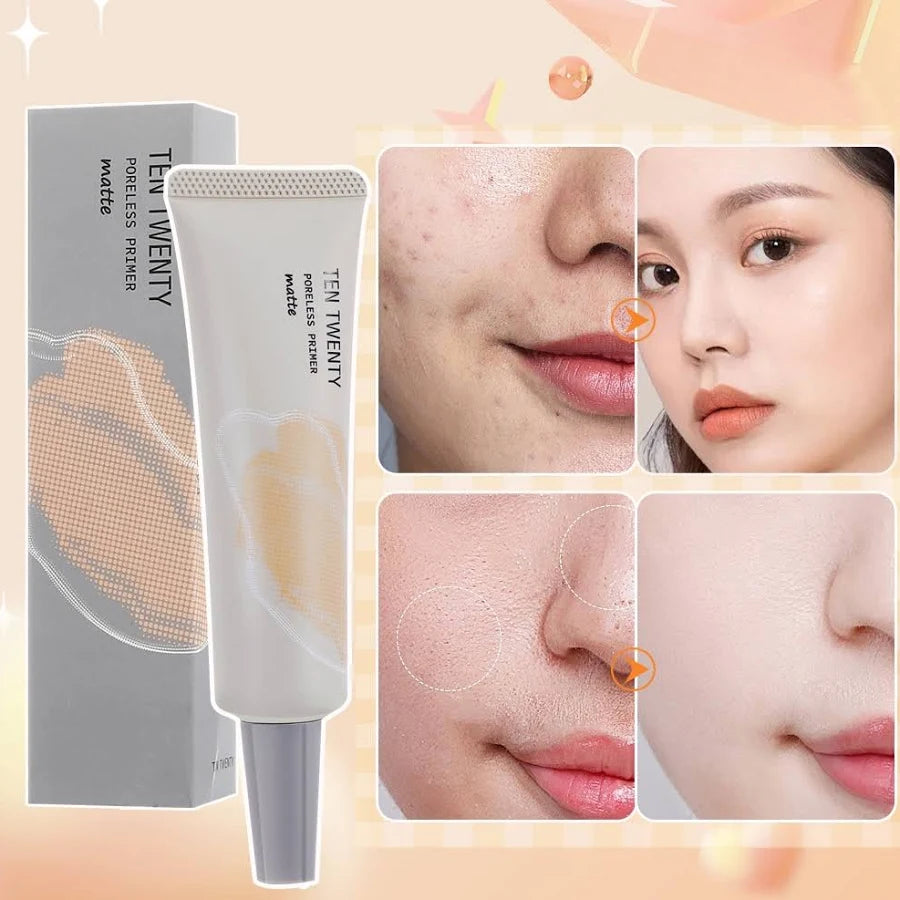 TEN TWENTY Poreless Matte Primer – Long-Lasting Flawless Base, Smooths Pores & Controls OiL