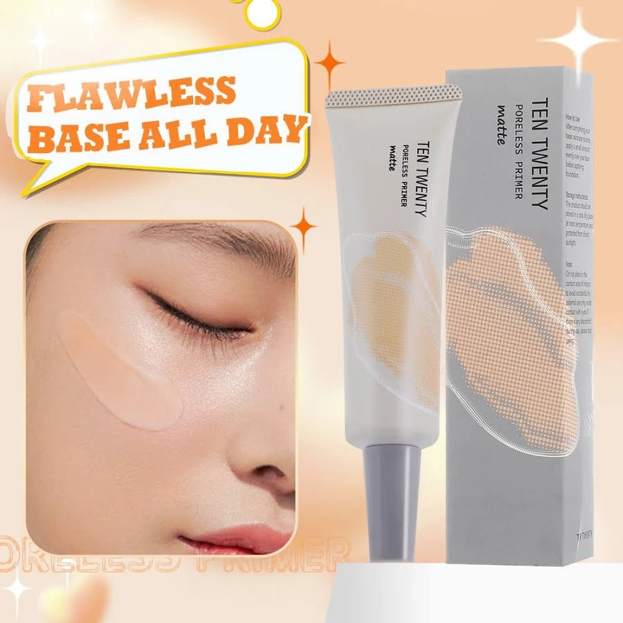 TEN TWENTY Poreless Matte Primer – Long-Lasting Flawless Base, Smooths Pores & Controls OiL