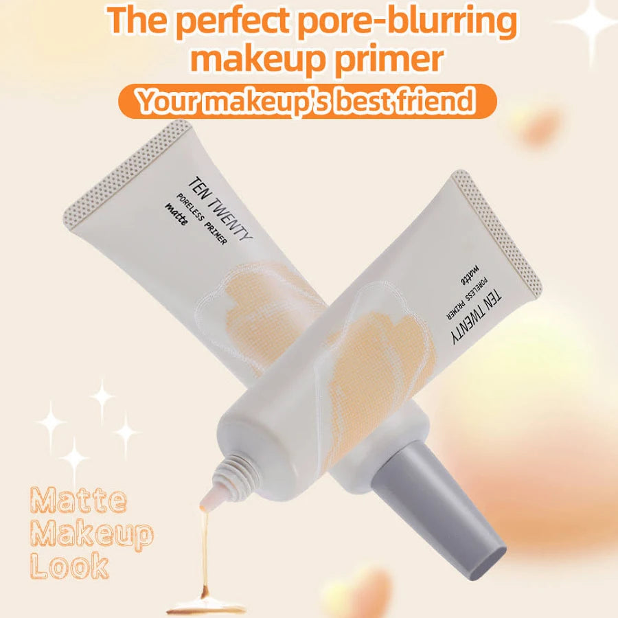 TEN TWENTY Poreless Matte Primer – Long-Lasting Flawless Base, Smooths Pores & Controls OiL