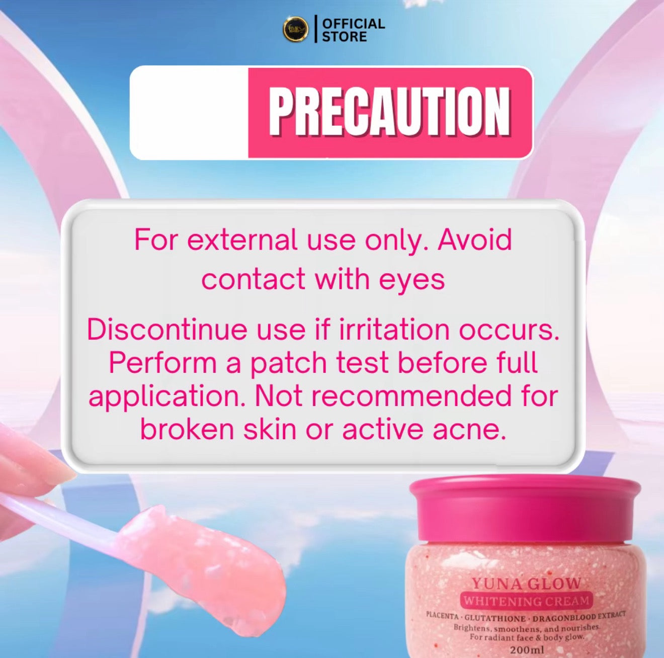 BMRS Yuna Glow Whitening Cream with Placenta, Glutathione and Dragon Blood Extract