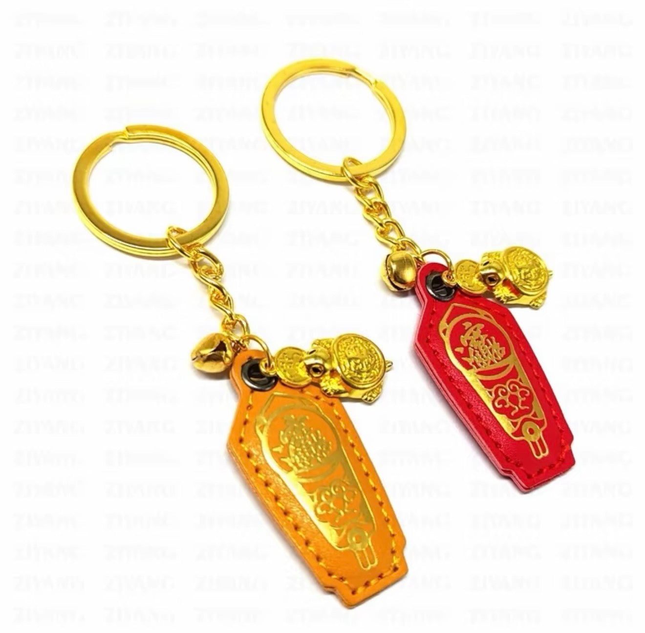Fengshui Lucky Turtle Keychain Bag Pendant Wallet Charm Money-biting Turtle Ornaments Decor for Longevity Protection & Financial Stability Alloy