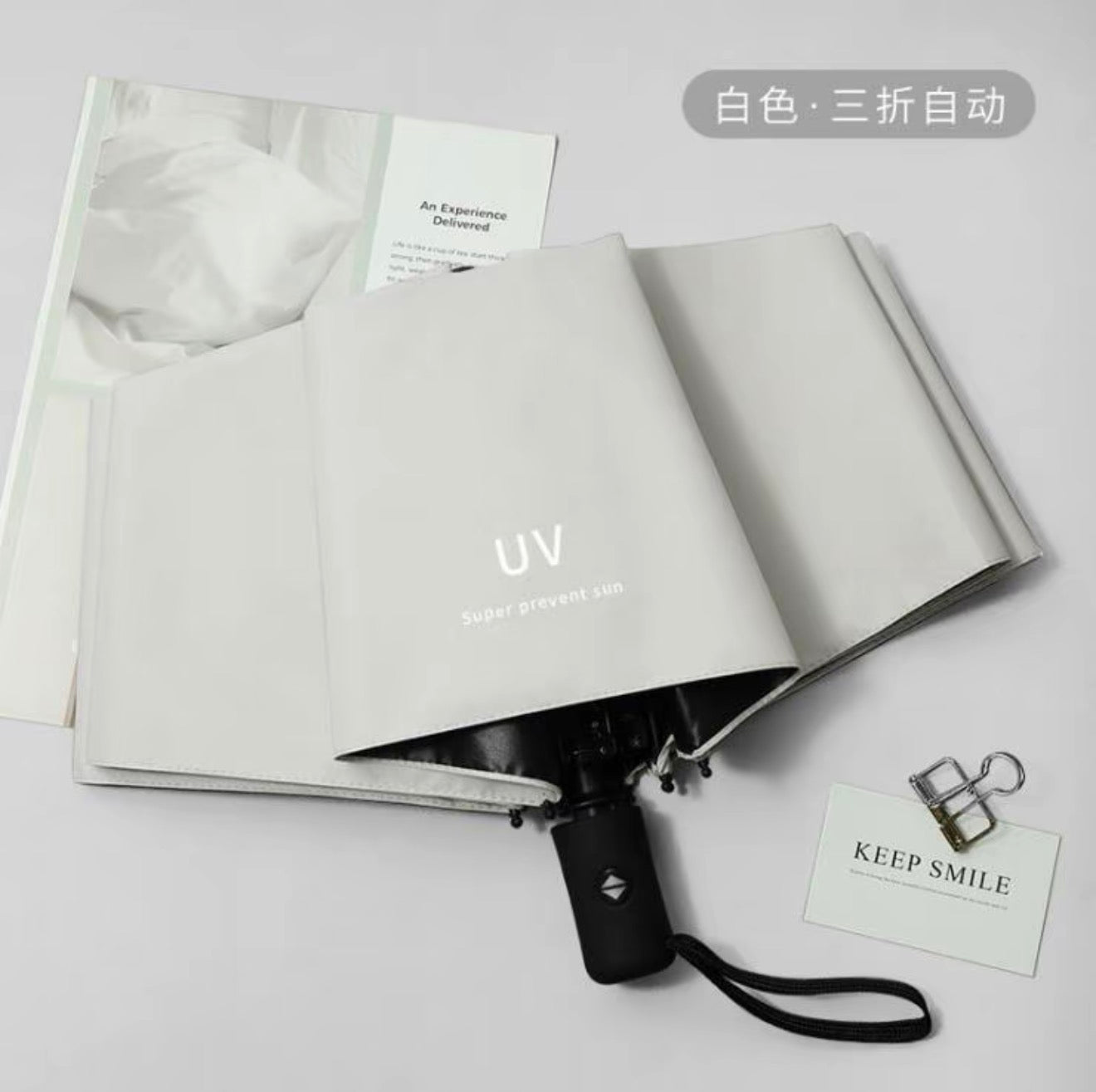 UV Auto Umbrella Windproof, Fiberglass Frame Lightweight Travel Rain Umbrella for Commute Men Women
