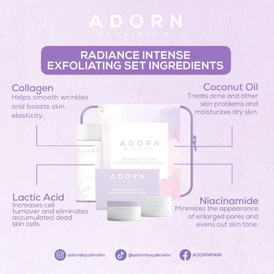 Adorn Rejuv Set Radiance Potion Intense Exfoliating